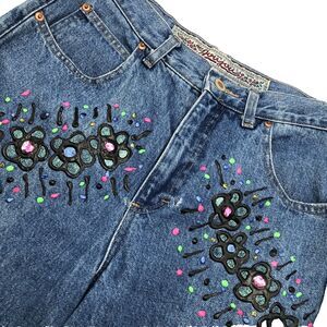 Vintage 90s Y2K JouJou Women's Mom Jeans Size 5/6 High Rise Light Wash Denim